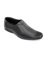 Men's leather black shoes 09445
