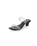 Ladies heel black chappals 09838