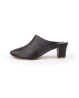 Ladies dark brown mules 09850