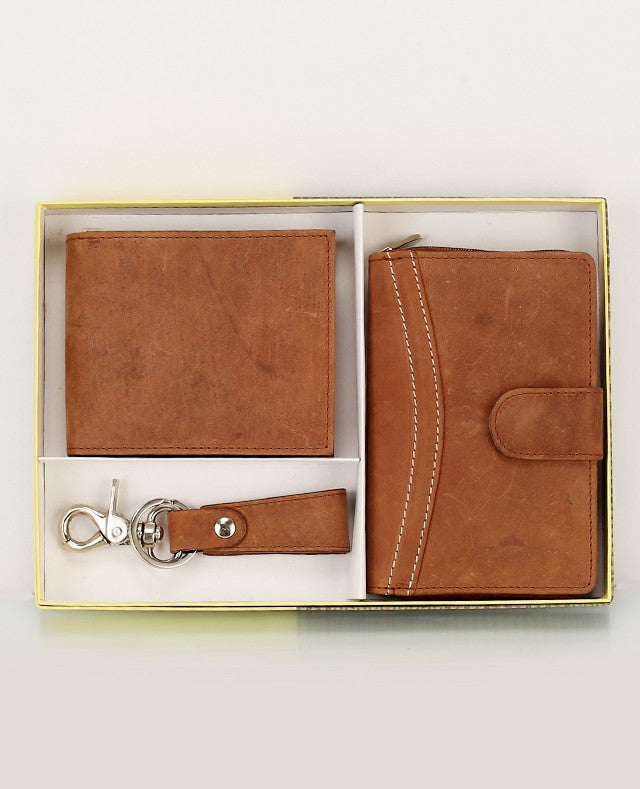 102359 COMBO GIFT PACK OF WALLETS (BROWN)