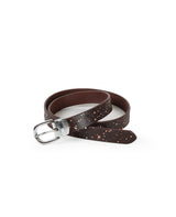 Ladies leather brown belt (Assorted Buckle) 103924