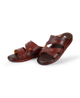 Men's Leather brown Chappals 105010