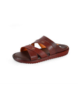 Men's Leather brown Chappals 105010