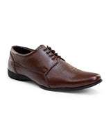 Men's leather brown shoes 106416