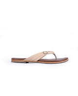 LADIES FLAT BEIGE CHAPPAL 107516