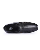 Men's leather Fisherman black Sandals 10801