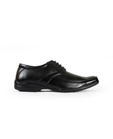 Men's leather black shoes 10802