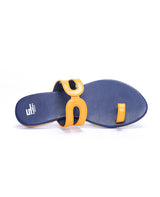 Ladies flat yellow chappals 109504