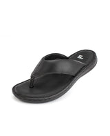 Men's Leather black chappals 117404