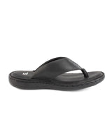 Men's Leather black chappals 117404