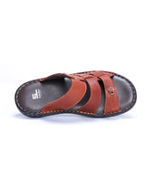 Men's Leather brown chappals 117433