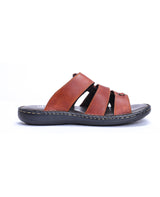 Men's Leather brown chappals 117433