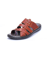 Men's Leather brown chappals 117433