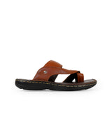 Men's Leather brown chappals 117444