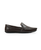 Men's leather loafer dark brown shoes 11927