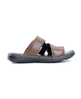 Men's Leather brown chappals 117414