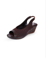 Ladies heel brown sandals 18253