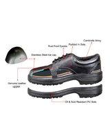 MEN LEATHER SAFETY SHOE 203099