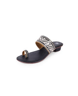ladies heel black chappals 20546