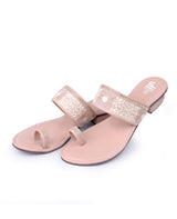 ladies heel peach color chappals 20548