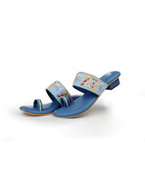 ladies heel blue chappals 20550