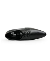 Men's leather black shoes 205901