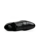 Men's leather oxford black shoes 205908