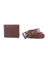 MEN WALLET & BELT COMBO (BROWN) 20868