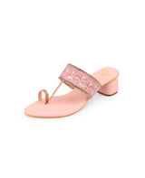 LADIES HEEL PARTYWEAR PINKCHAPPAL 401052