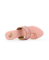 LADIES HEEL PARTYWEAR PINKCHAPPAL 401052
