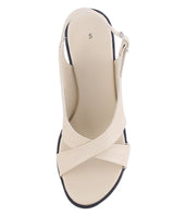 Ladies heel beige sandals 19850