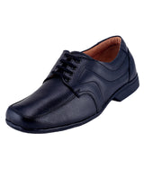 Men's leather black shoes 02079