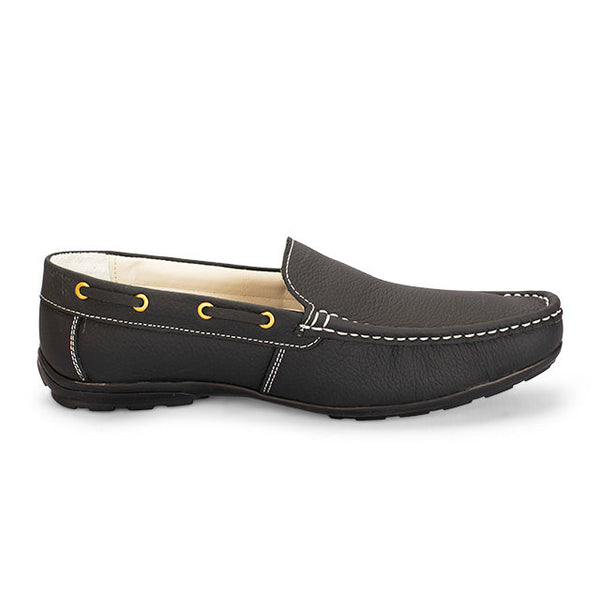 Mens Loafers Lofar Juta Black Men Leather Loafer Shoe 00896