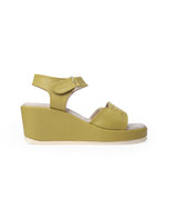 Ladies Heel green sandals 01354