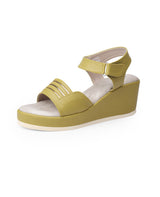 Ladies Heel green sandals 01354