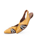 ladies Heel yellow sandals 01508