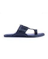 Men's kolhapuri black chappals 03010