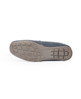 Men's leather casual blue shoes 04254