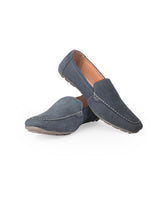 Men's leather casual blue shoes 04254