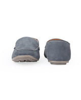 Men's leather casual blue shoes 04254