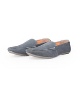 Men's leather casual blue shoes 04254