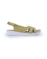 Ladies heel green sandal 04423