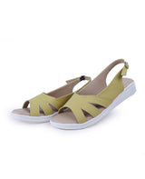 Ladies heel green sandal 04423