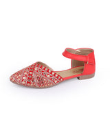 ladies Red Flat sandals  04710