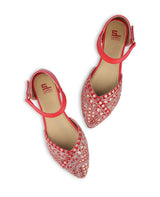 ladies Red Flat sandals  04710