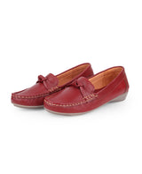 Ladies leather cherry  loafer shoes 04977