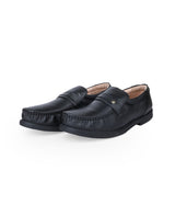 Men's leather loafer black Shoes 05003