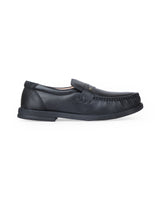 Men's leather loafer black Shoes 05003