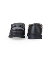 Men's leather loafer black Shoes 05005