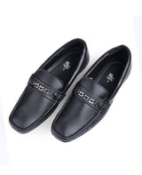 Men's leather loafer black Shoes 05009
